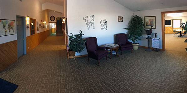 Lobby at Crossroads Inn, Martin, SD